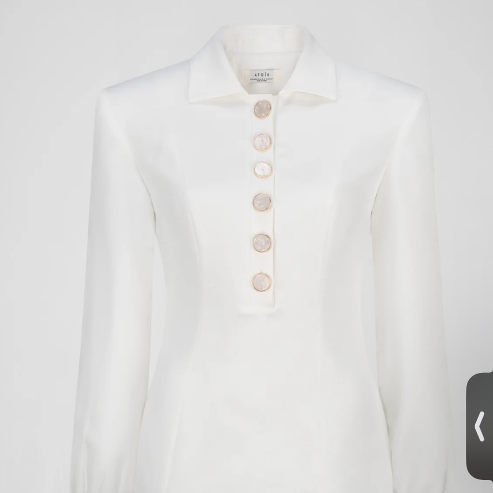 Atoir Goldie Mini (white long sleeve mini dress)